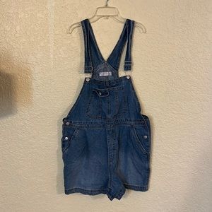 Denim shortalls overalls jean jumper shorts